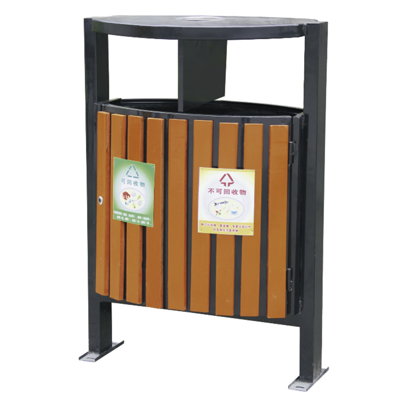 鋼木(mù)垃圾桶