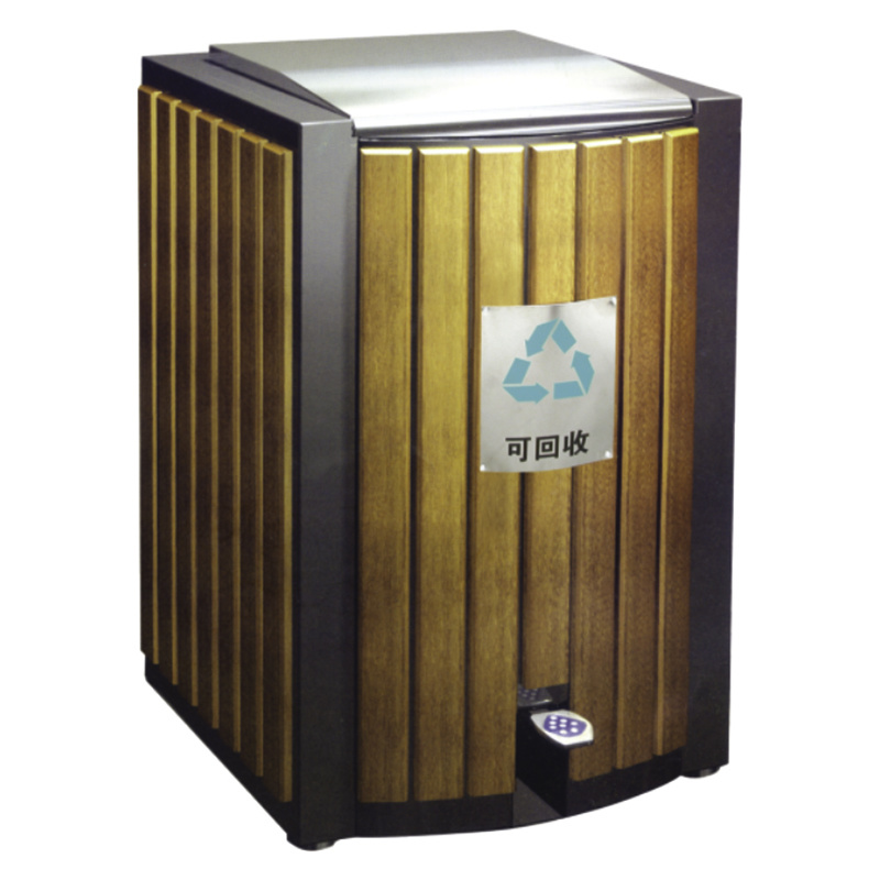 鋼木(mù)垃圾桶