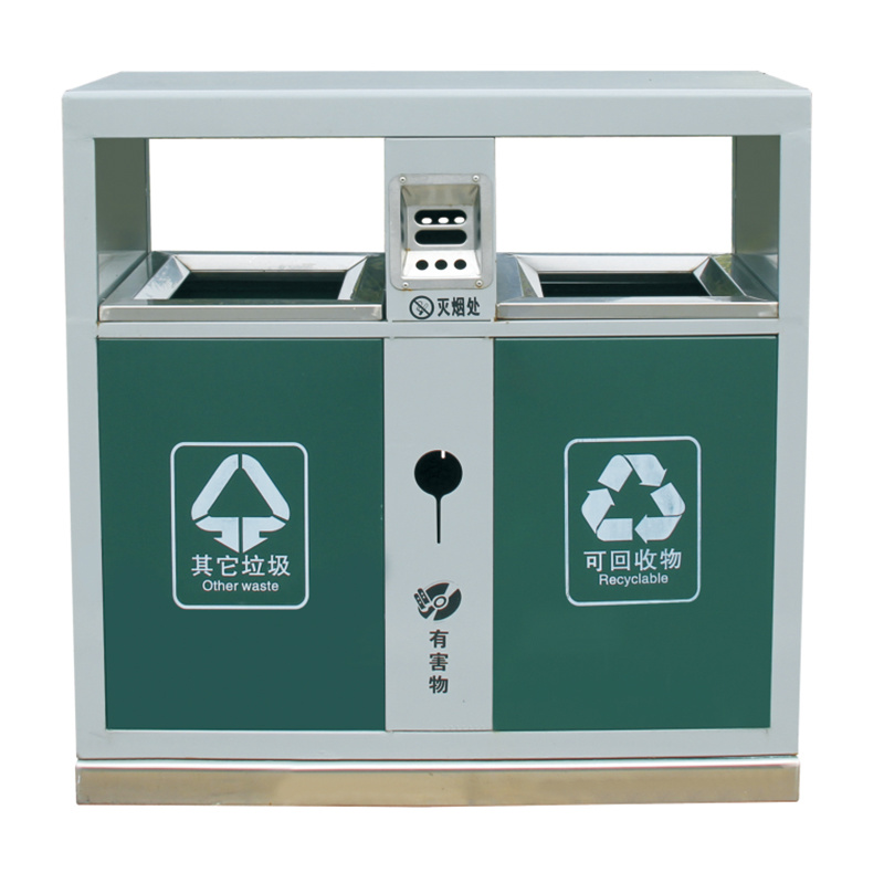 Steel plate garbage bin